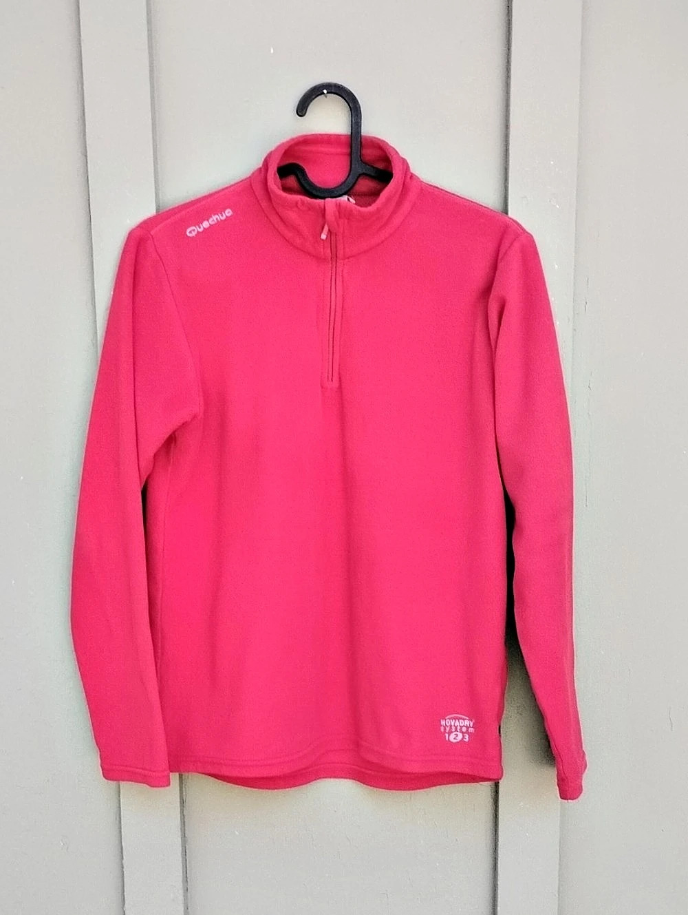 Quechua by Decathlon Girl's 14yrs Quarter-Zip Fleece in Red